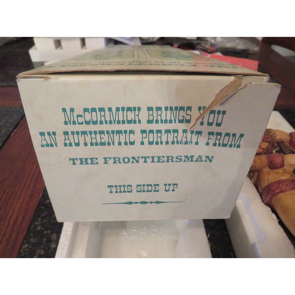 Vintage McCormick Daniel Boone Bourbon Whiskey Decanter w/ Box 86 Proof‎ Empty - Picture 8 of 16